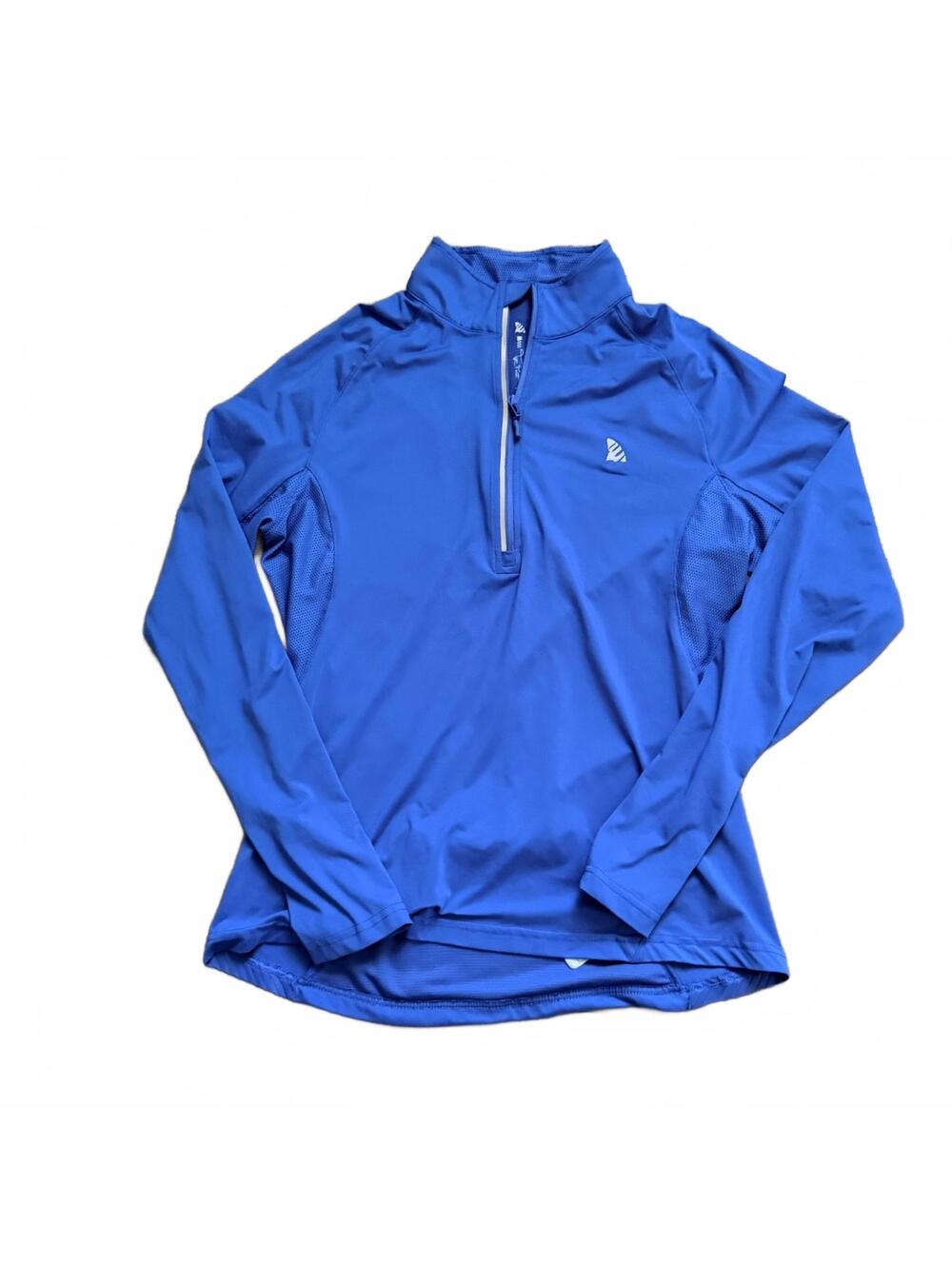 Levelwear Blue Long Sleeve Quarter Zip Athletic Shirt Medium